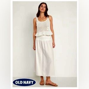 Old Navy Women's Cream Maxi Skirt